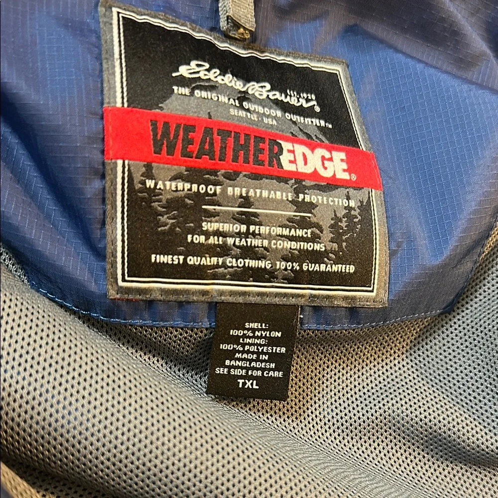 Eddie‎ Bauer Weather Edge Blue Men's Raincoat